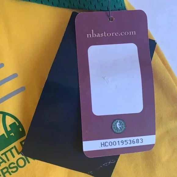 Seattle Super Sonics Basketball Jersey Youth NBA Throwback Hardwood Classics NWT - Picture 7 of 11